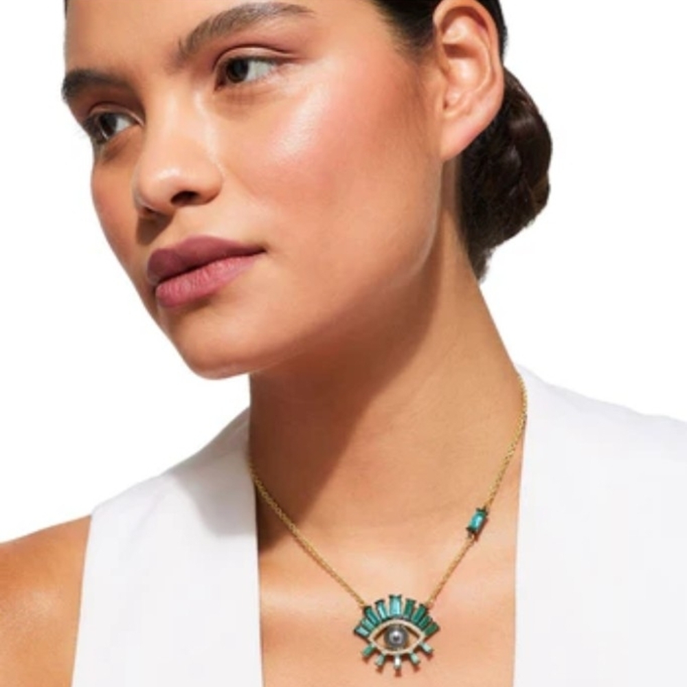 Kurt Geiger Pave Eye Necklace